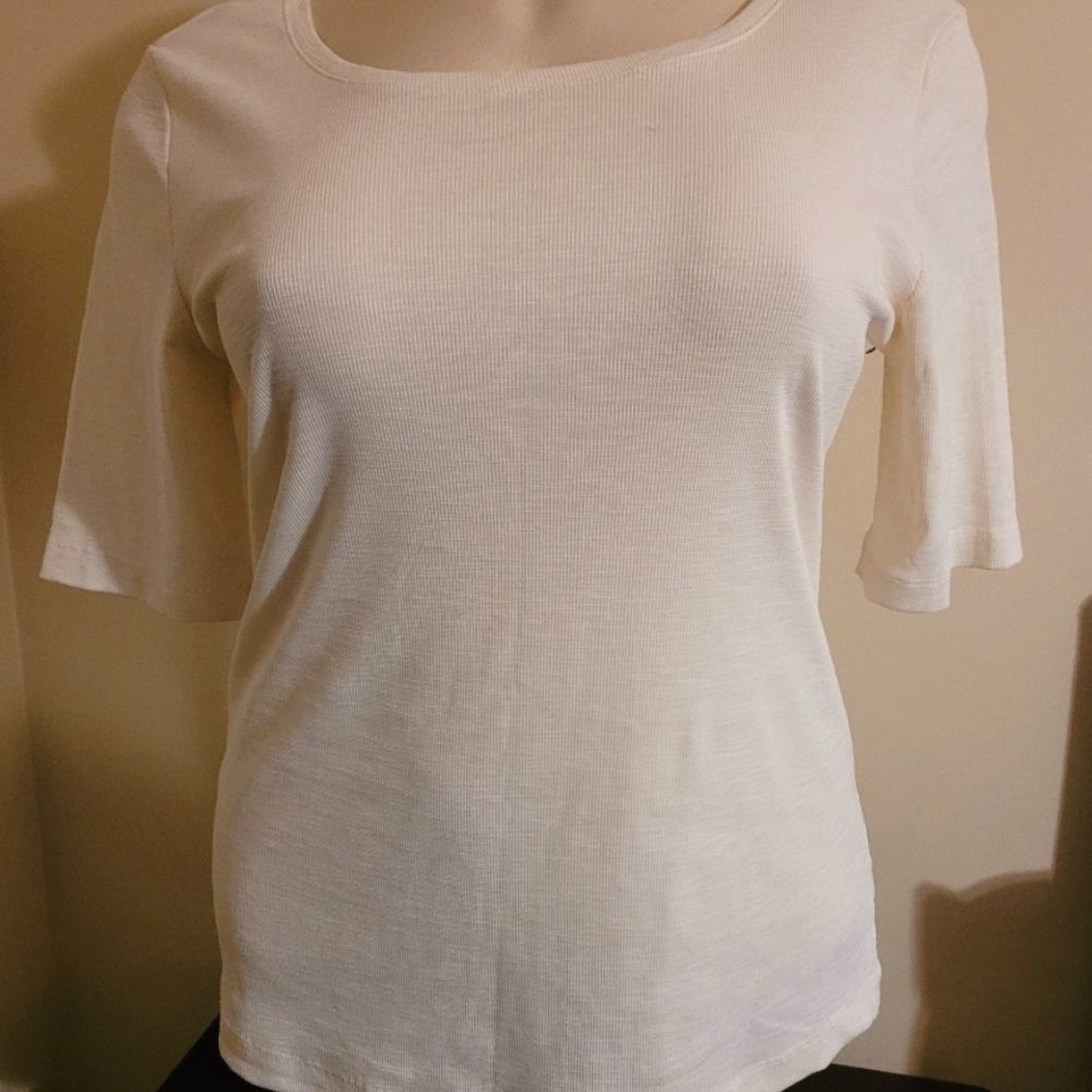 White boat neck top. Plus size